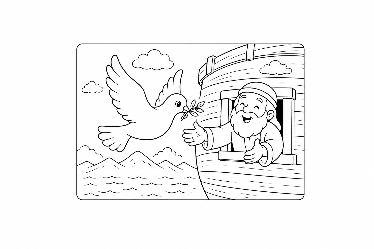 A pomba volta à arca — Gênesis 8:11